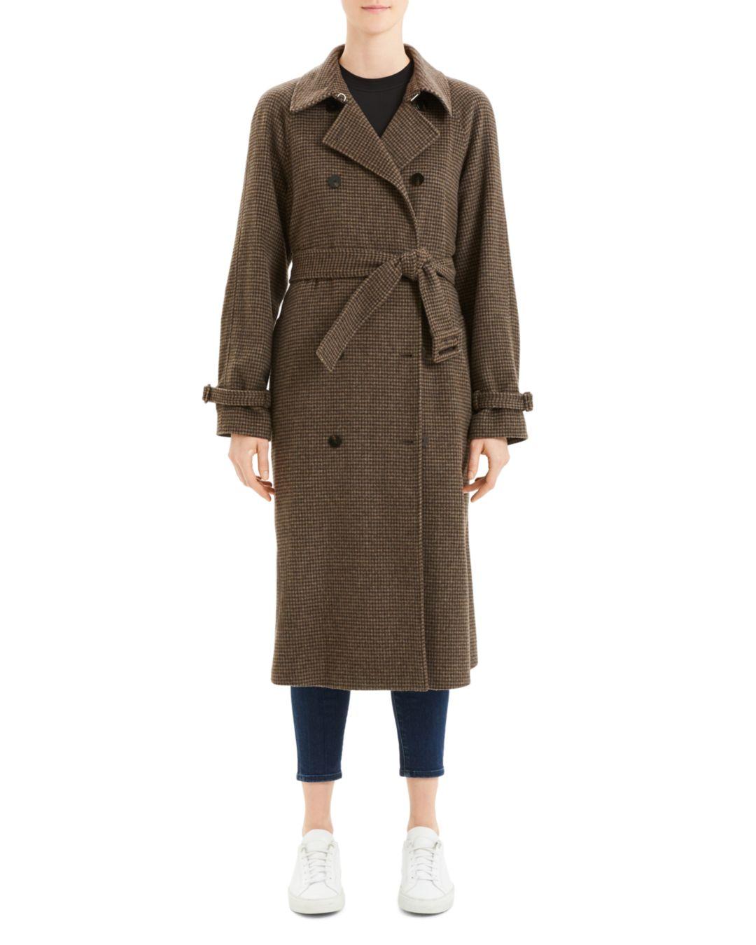 houndstooth trench coat