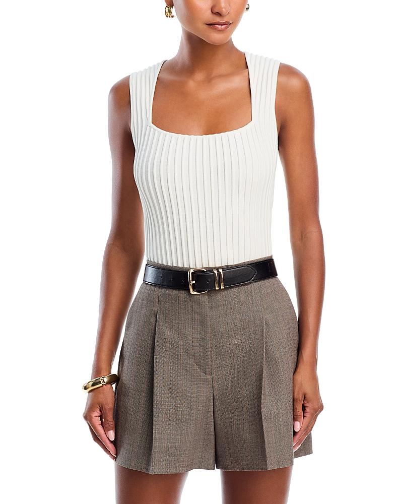 フレンチコネクション レディース カットソー トップス Women's Ottoman Crinkle Sleeveless Tank Top Porcelain Cream Structured Taffeta Sleeveless A Line Top | French Connection US 