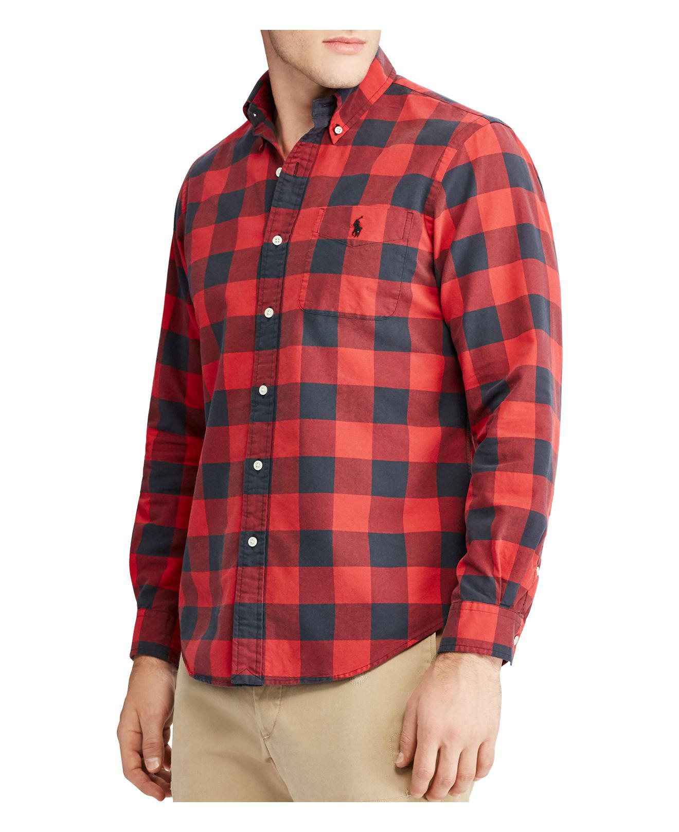 Vol Correspondentie Benodigdheden Polo Ralph Lauren Cotton The Iconic Plaid Oxford Shirt in Red / Black (Red)  for Men - Lyst