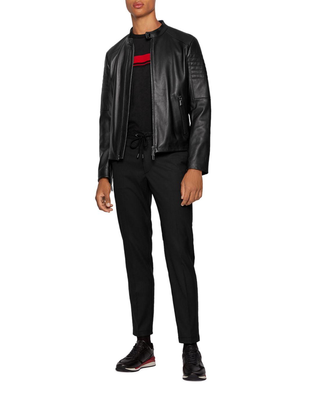 BOSS by HUGO BOSS Noptem Porsche Leather Jacket in Black for Men | Lyst