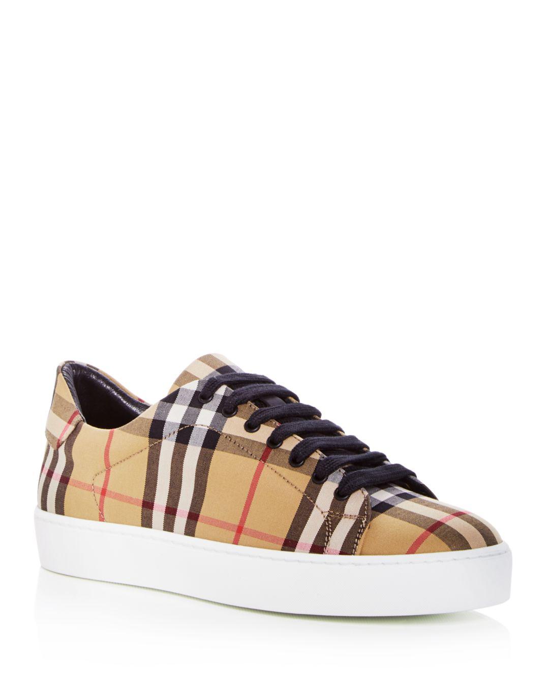 Burberry Women's Westford Vintage Check Lace Up Sneakers Lyst