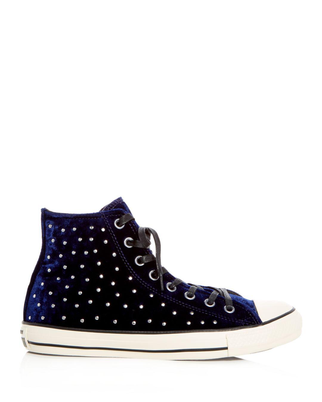 Converse Women's Chuck Taylor Embellished Velvet High Top Sneakers in