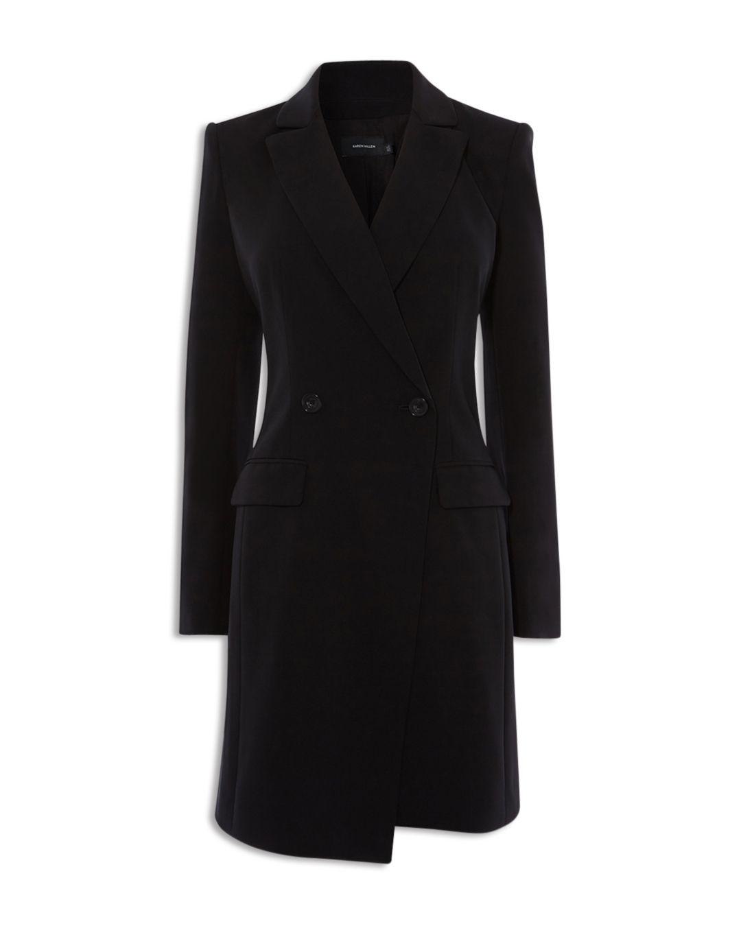 Karen Millen Double-breasted Blazer Dress in Black - Lyst