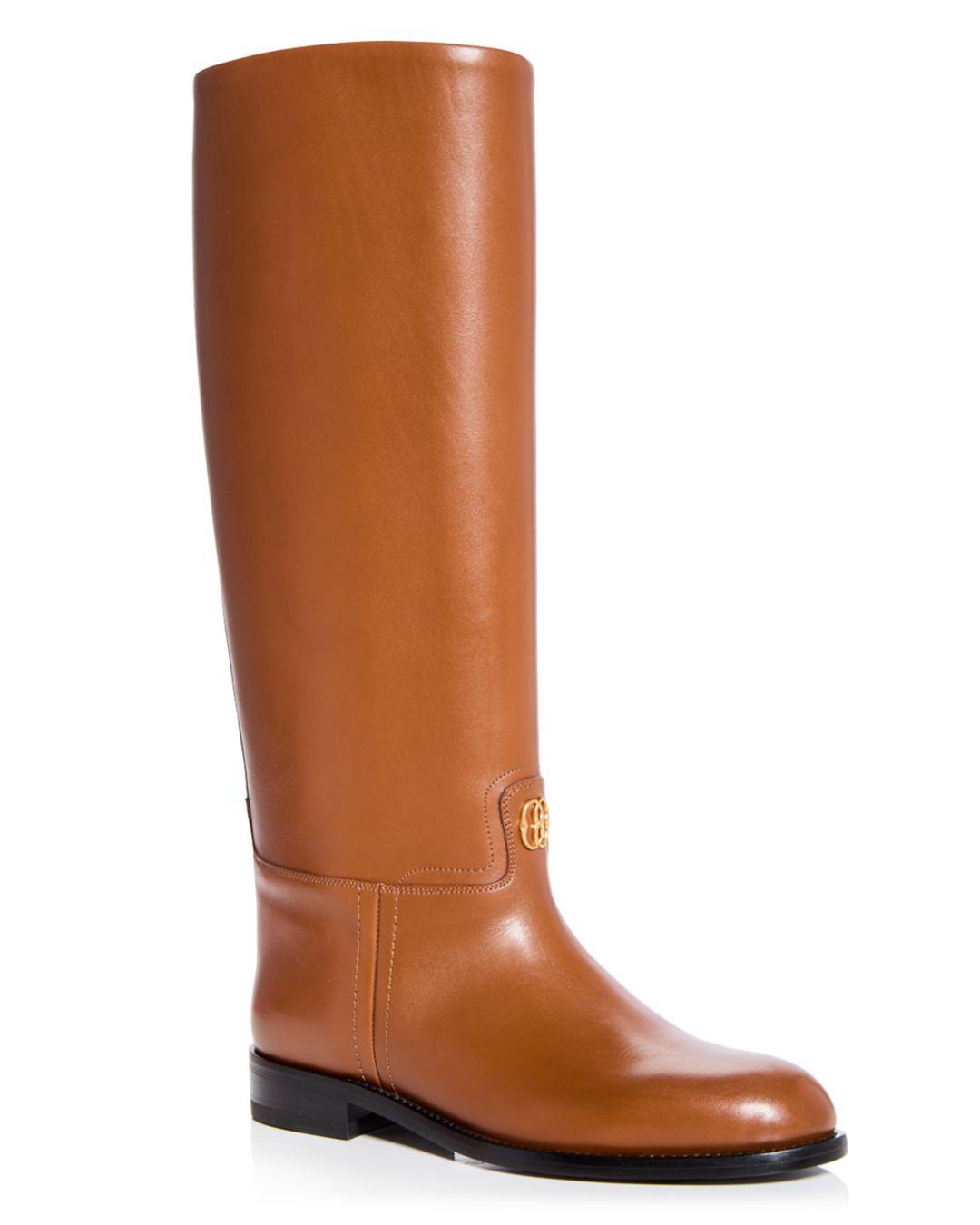 Bally Hollie Riding Boots in Brown Lyst