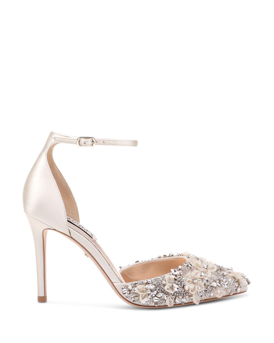 Badgley mischka fey embellished ankle strap pump Clearance