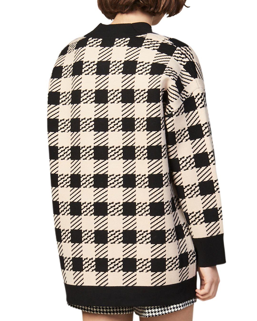 sandro checked cardigan