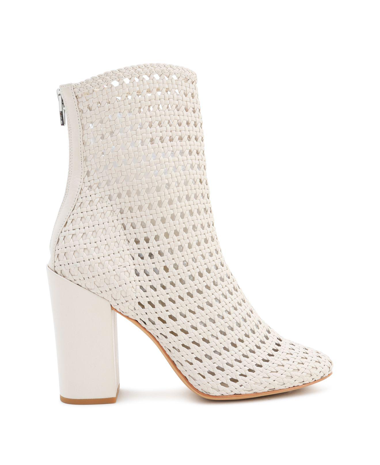 dolce vita white ankle boots