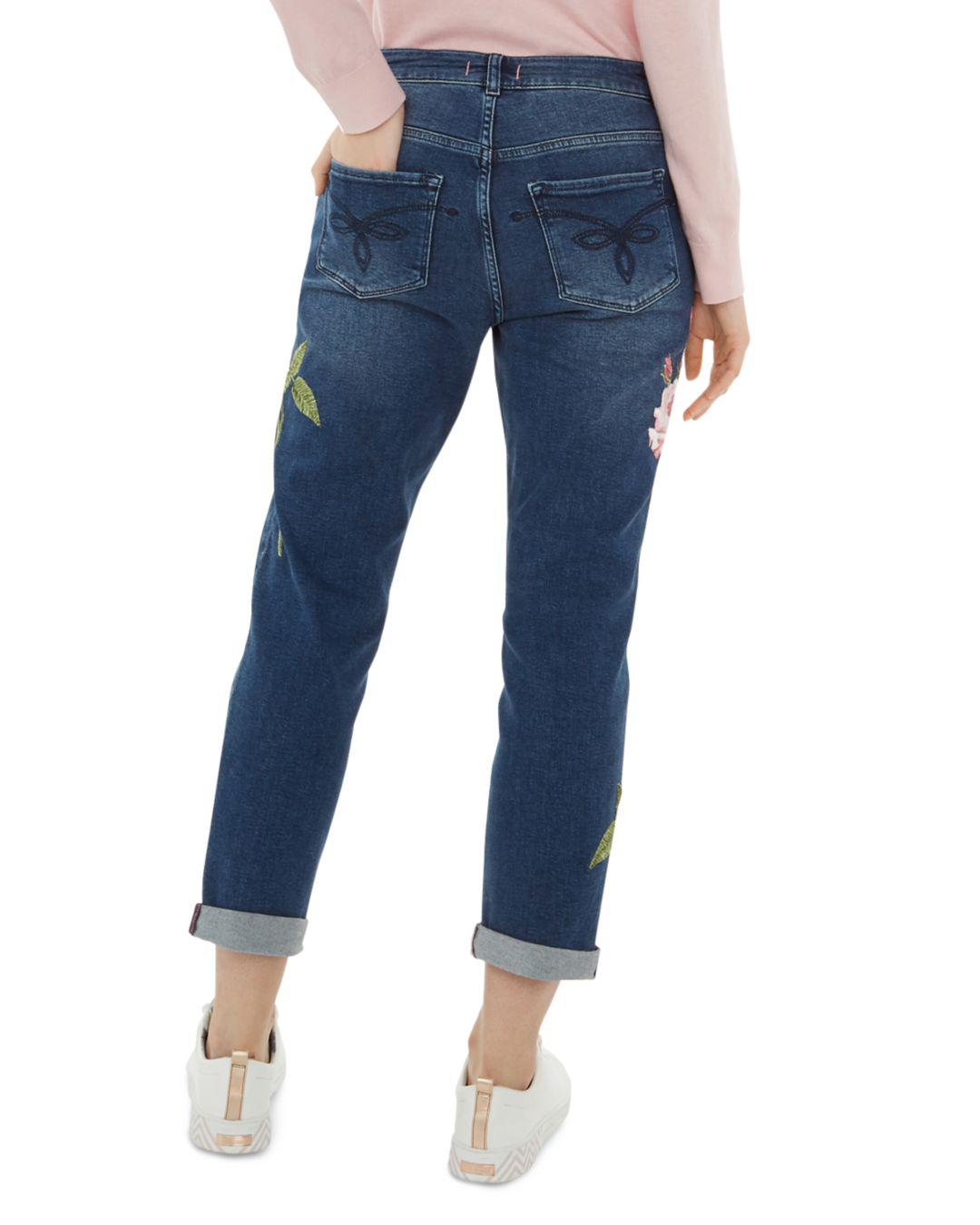 ted baker embroidered jeans