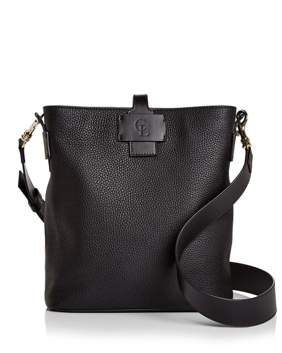 Celine Lefebure Alma Medium Leather Shoulder Bag in Black/Gold (Black) - Lyst