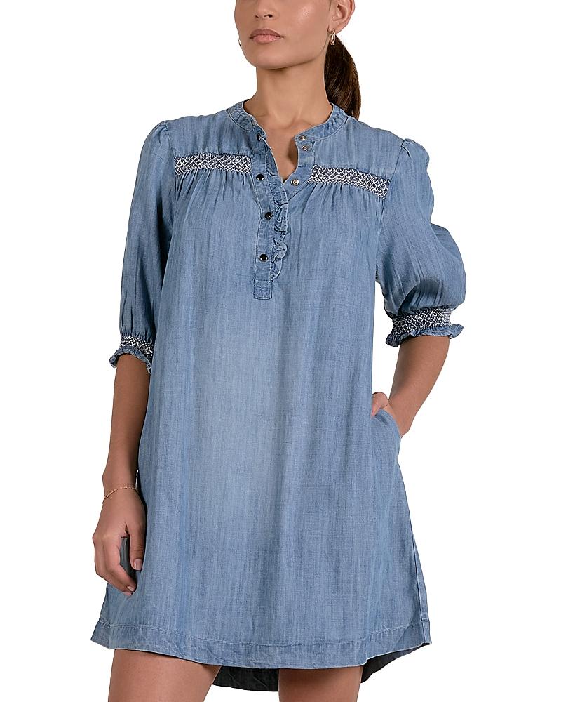 white christmas dresses Elan Denim Button Down Mini Dress Denim Blue / Small (0/2)