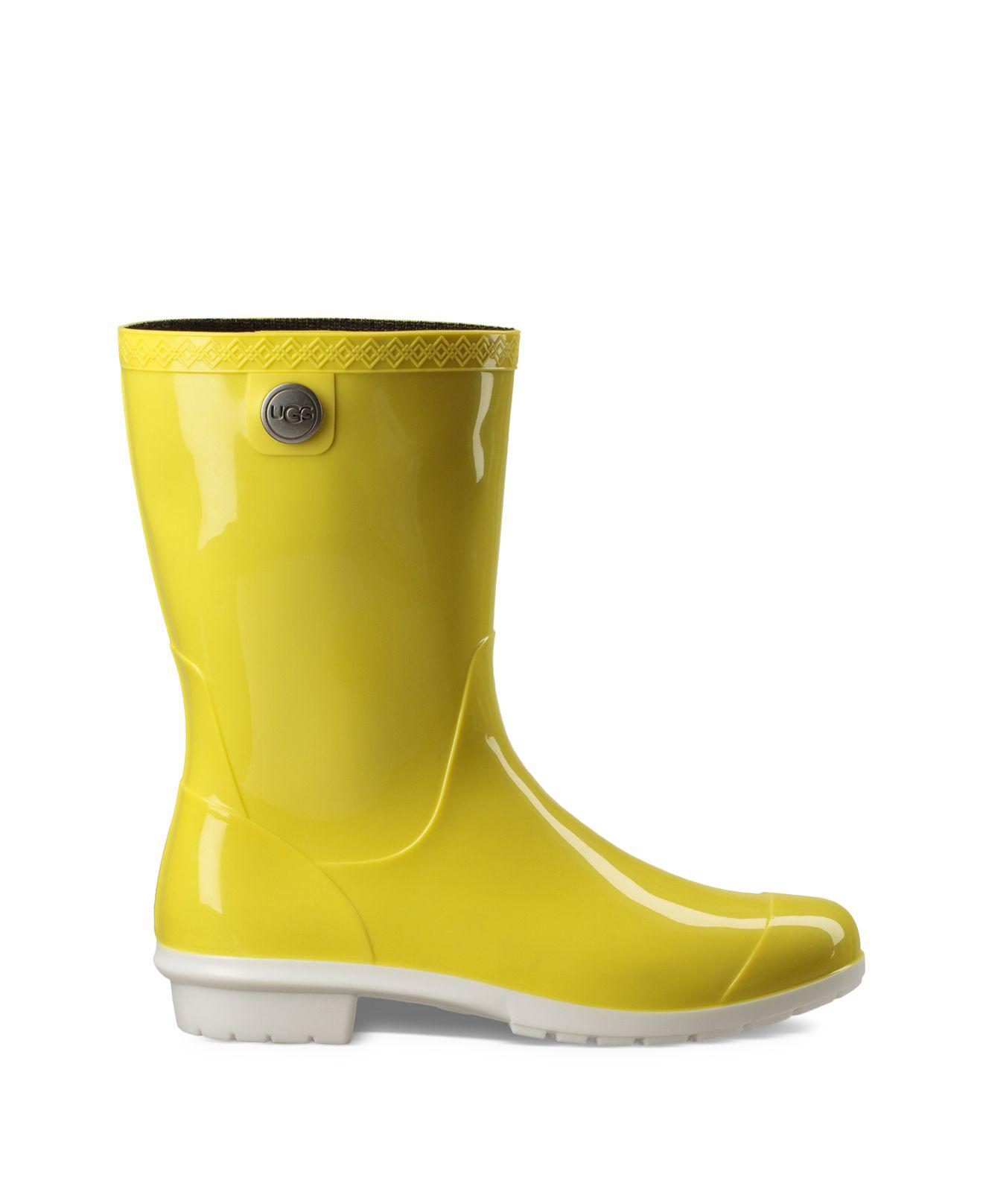 yellow ugg rain boots