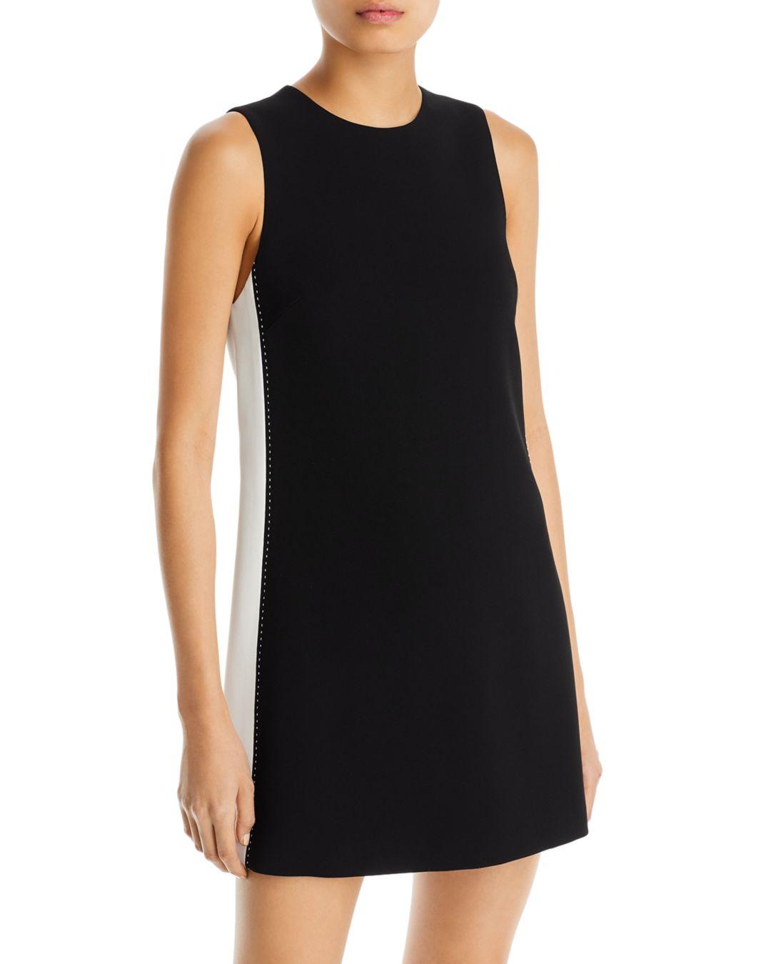Alice + Olivia Coley Contrast Side Panel Dress in Black Lyst