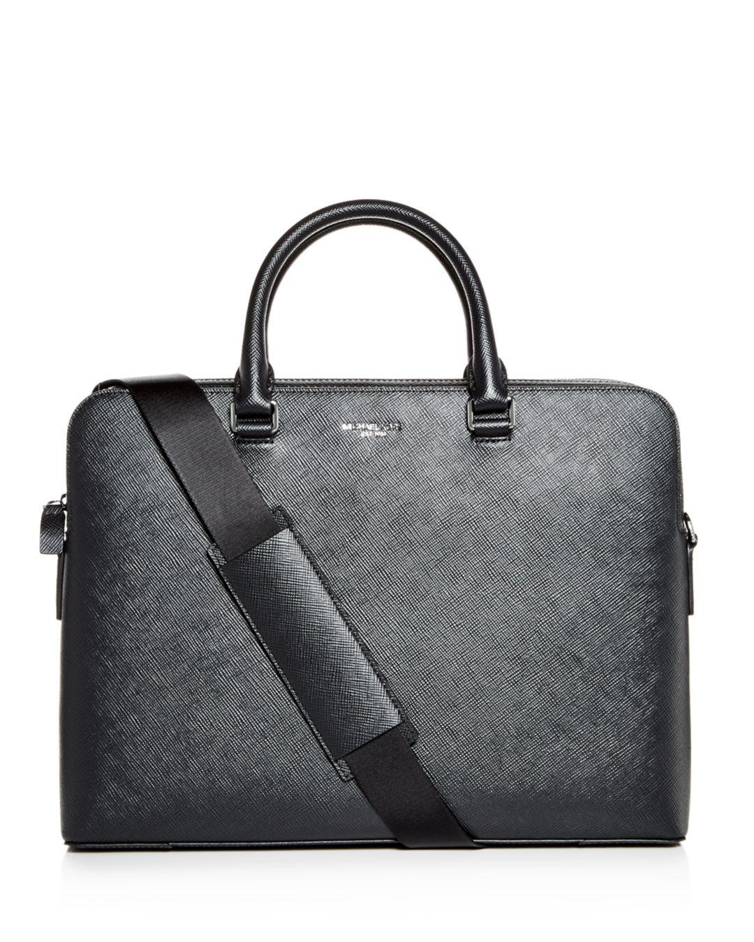 michael kors harrison leather briefcase