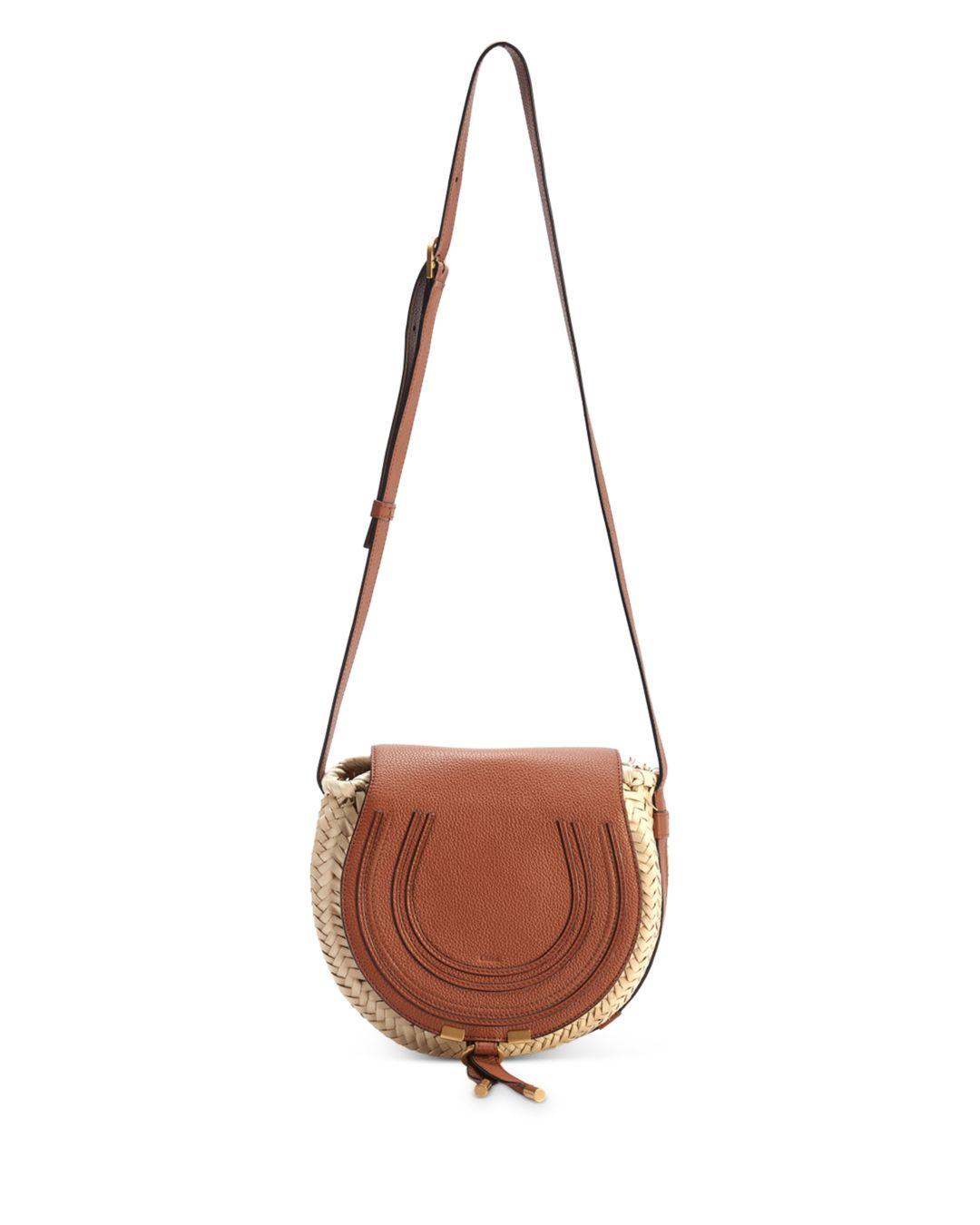 Chloé Leather Chloe Marcie Small Crossbody in Tan (Brown) | Lyst
