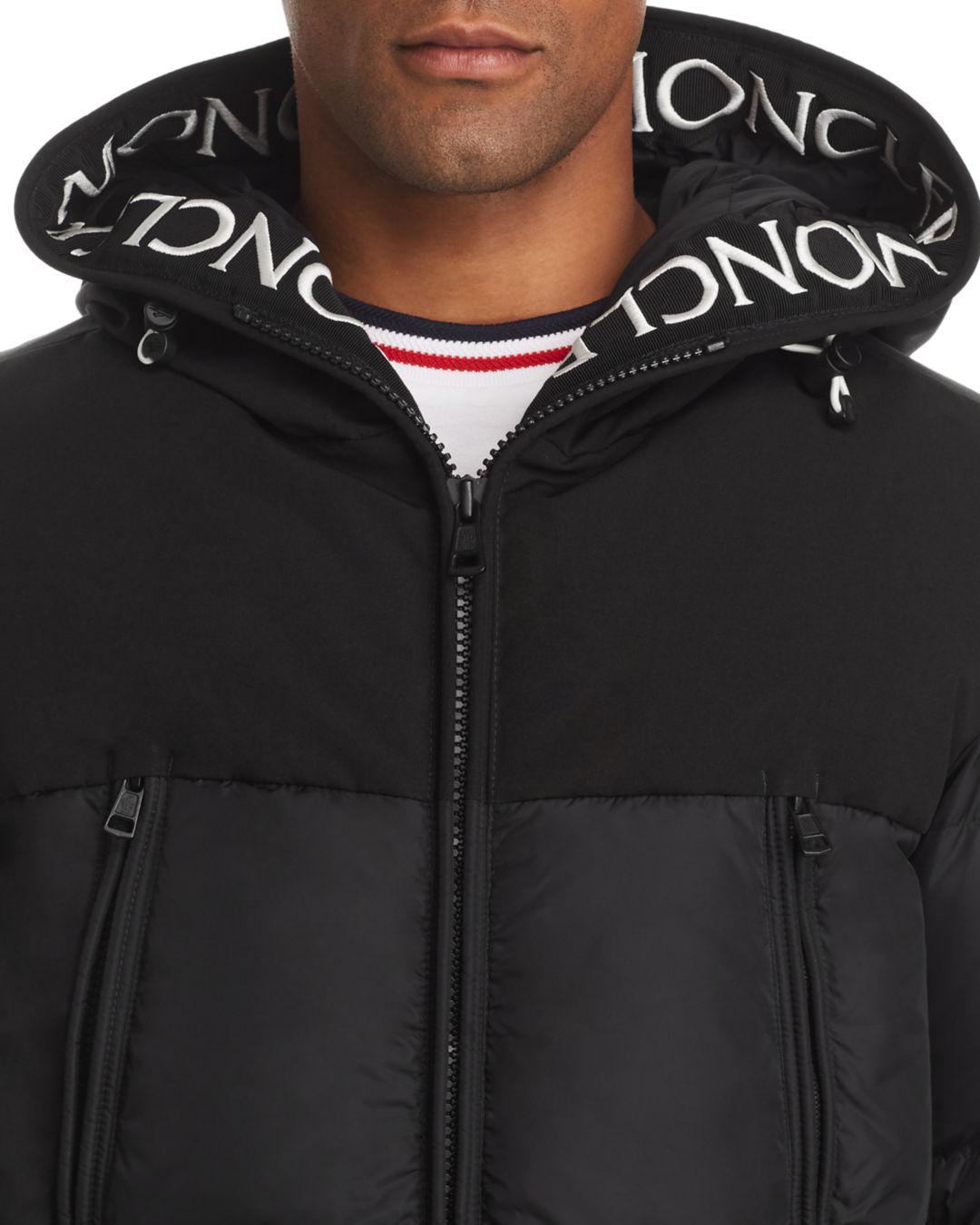 Moncler Montclar Logo Trim Down Jacket in Black for Men - Lyst