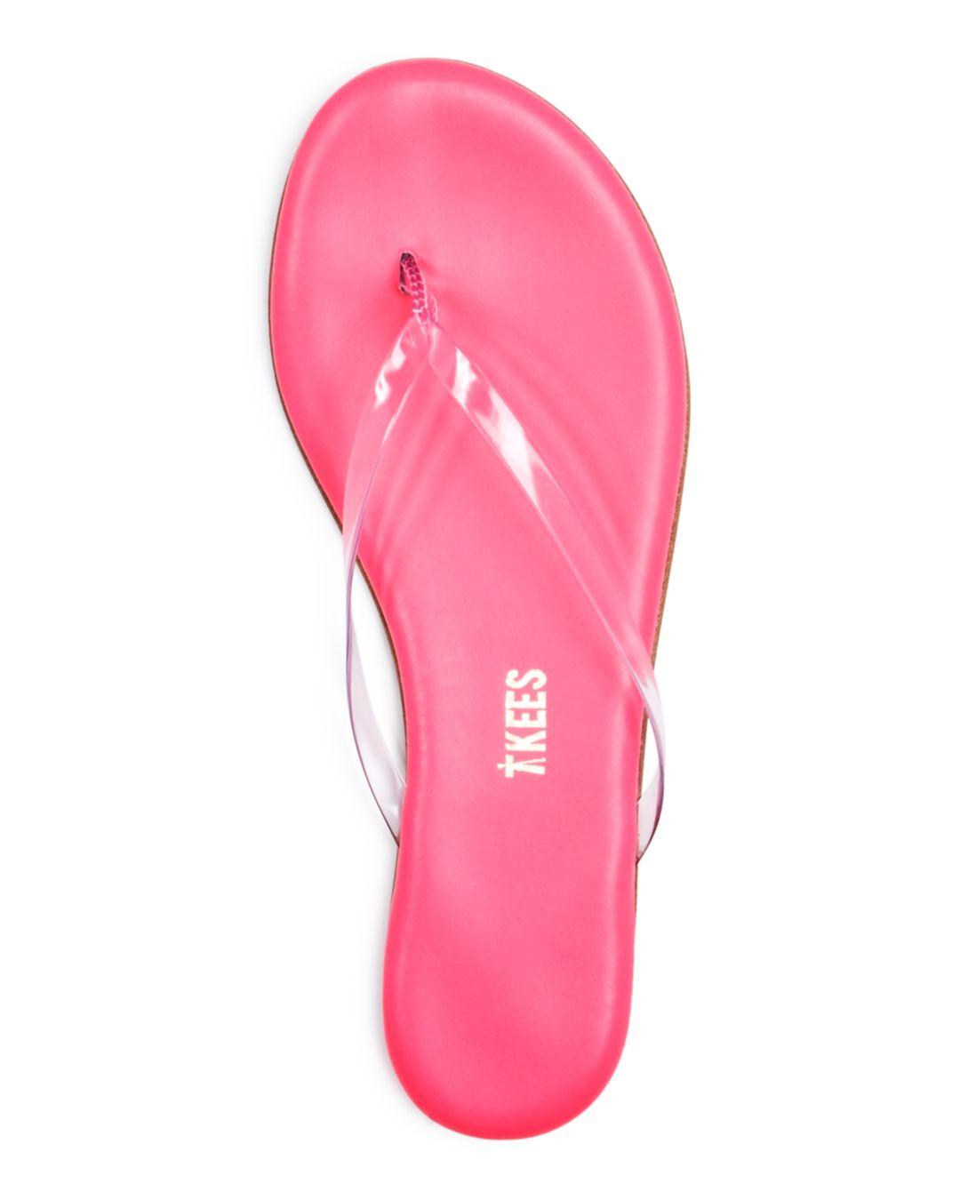 tkees clear flip flops