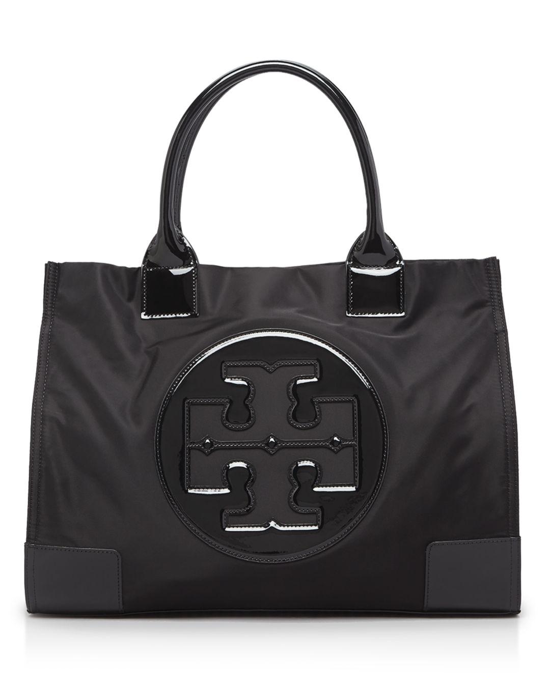 Tory Burch Synthetic Ella Nylon Tote in Black Lyst