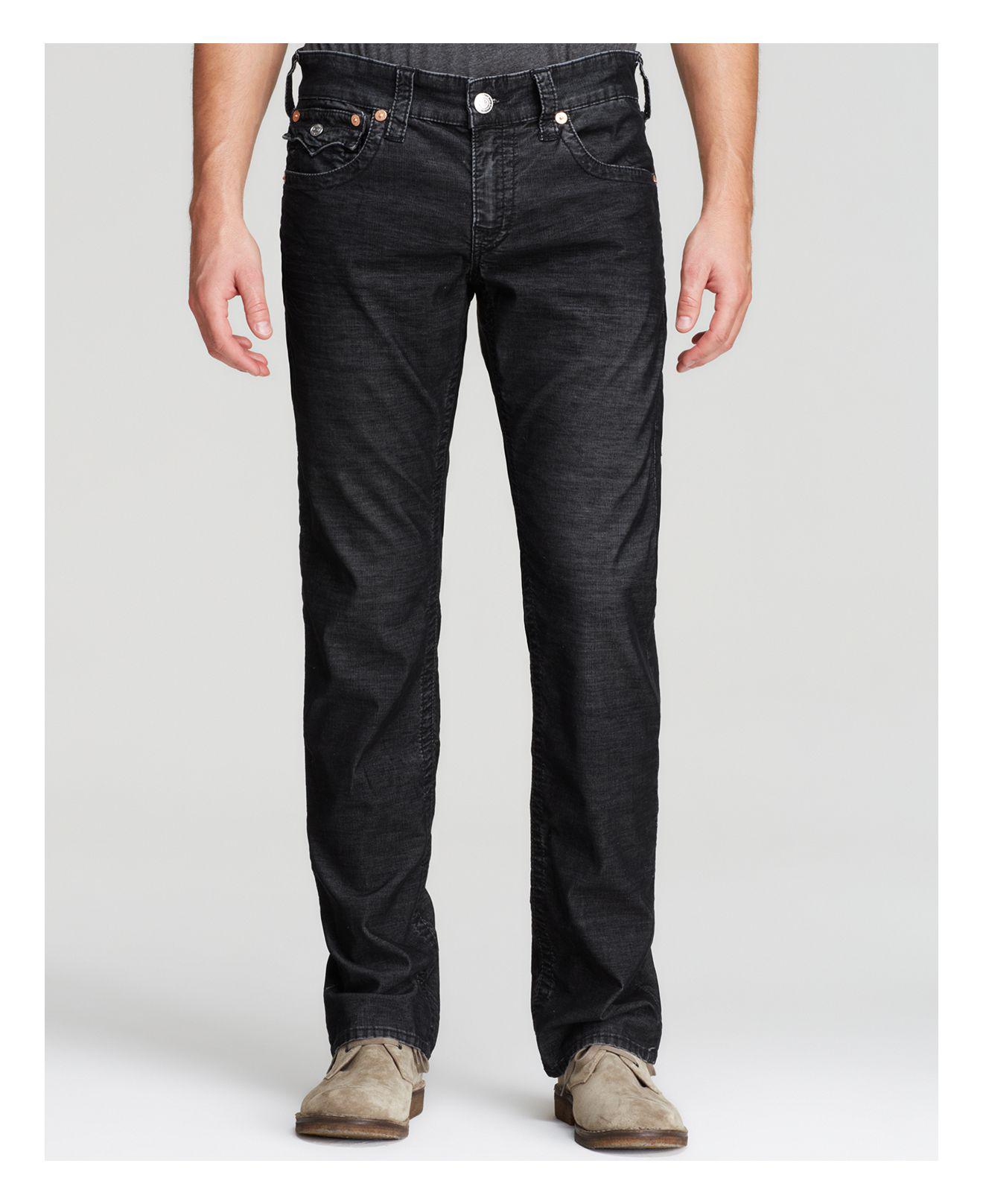Lyst - True Religion Jeans - Ricky Relaxed Fit Cords in Black for Men