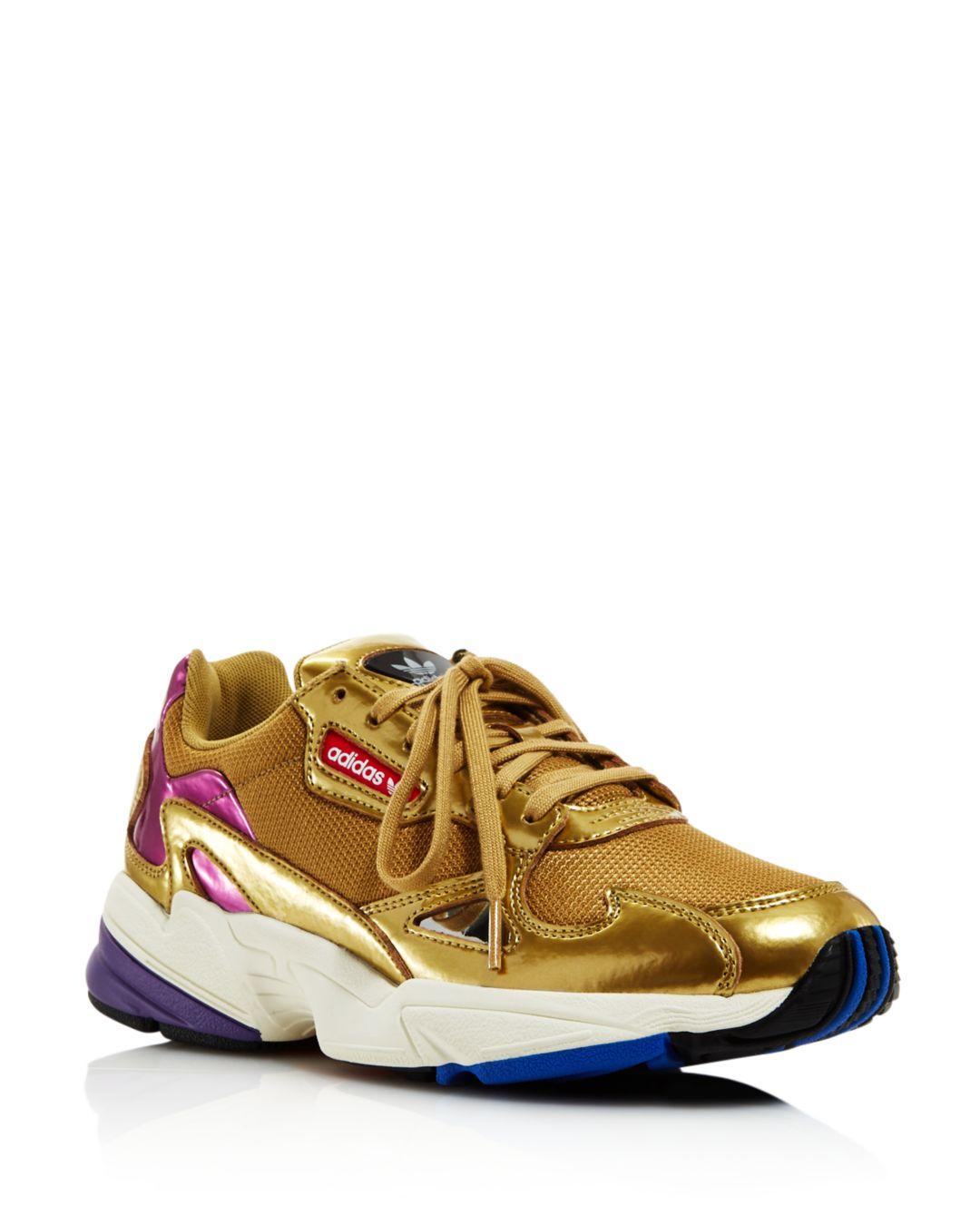 adidas Falcon Gold Metallic Womens Shoes | Lyst