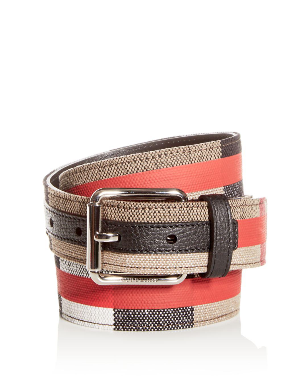 red burberry belt