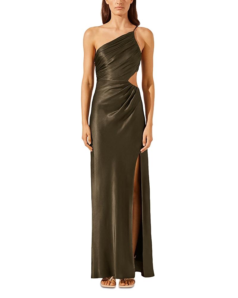 shona joy forest green dress Shona Joy Open Back Balloon Sleeve Midi Dress in Forest – Coco & Lola