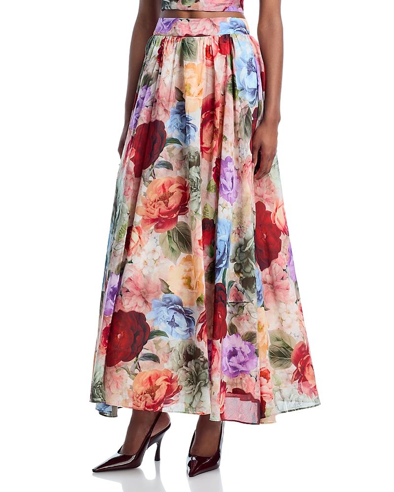 ALICE+OLIVIA スリット入り 花柄マキシスカート STEPHINE Stephine Maxi Skirt In Affection Small | Alice + Olivia