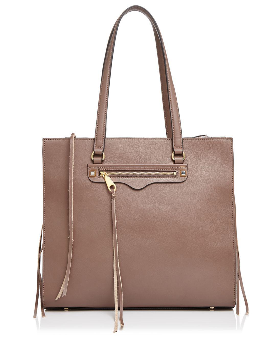 rebecca minkoff regan always on side zip leather tote