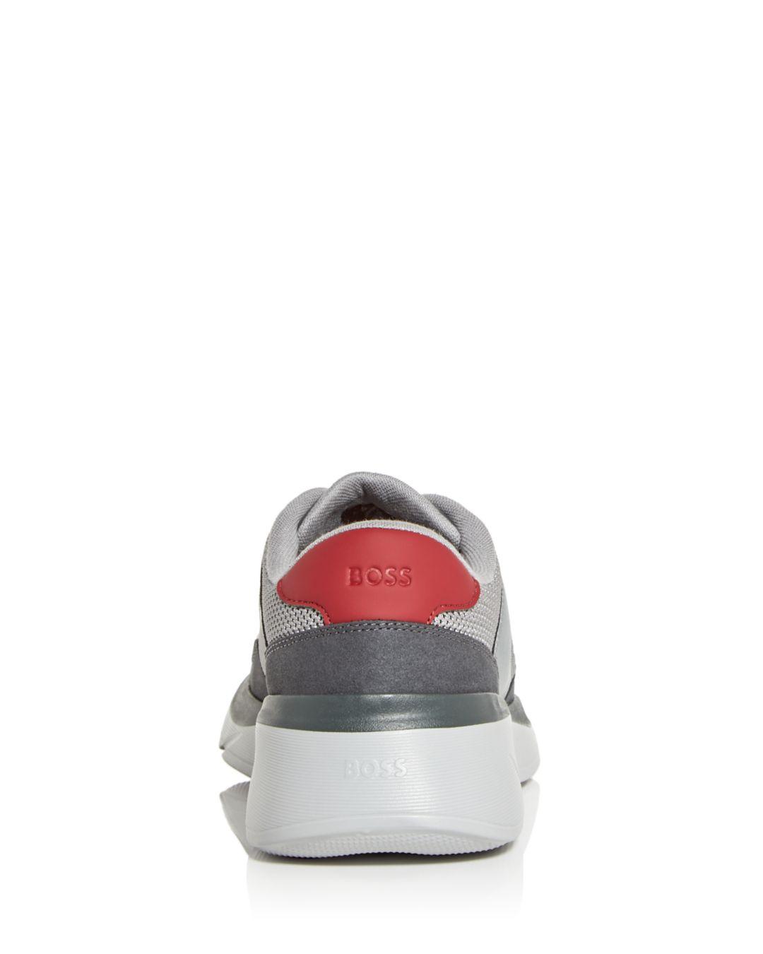 BOSS by HUGO BOSS Dean Low Top Sneakers in Gray for Men | Lyst