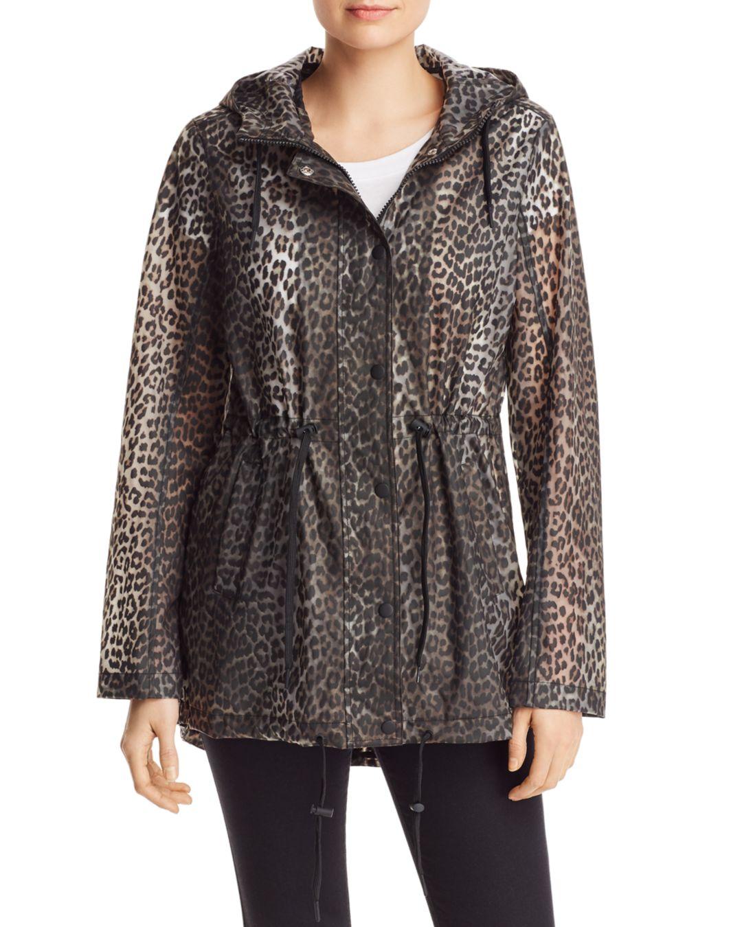 leopard print raincoat