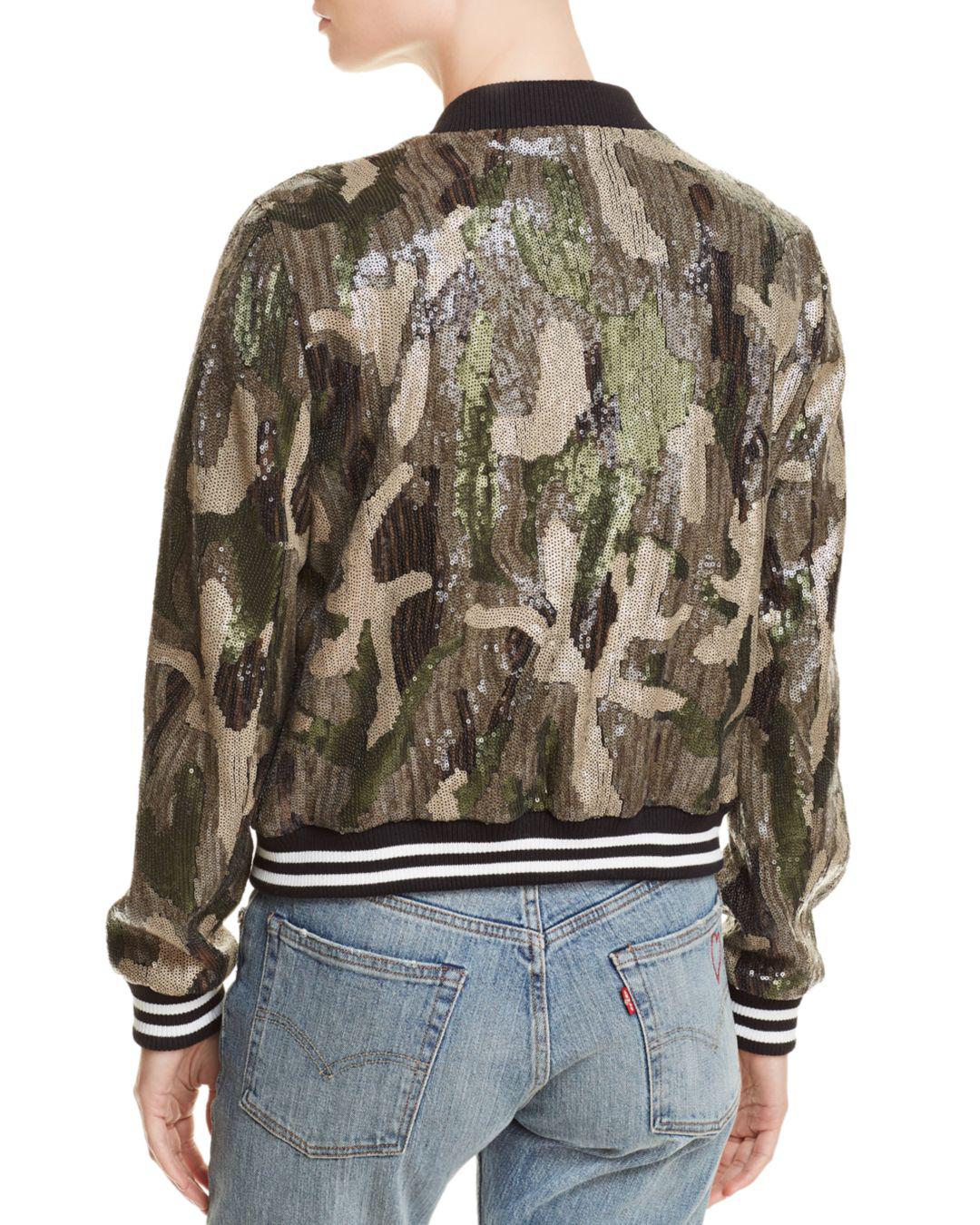 sequin camo jacket