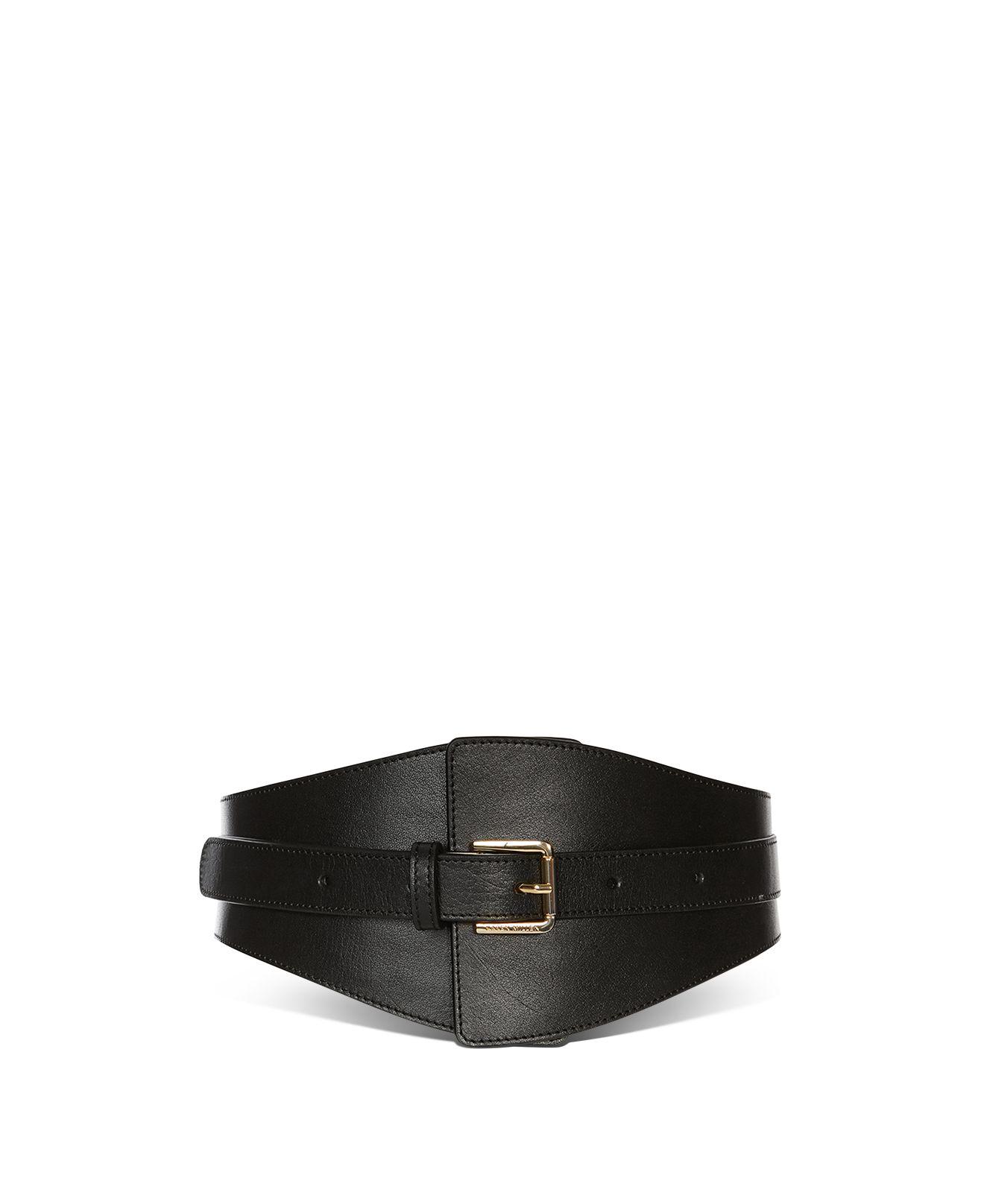 Karen Millen Wide Leather Waist Belt in 