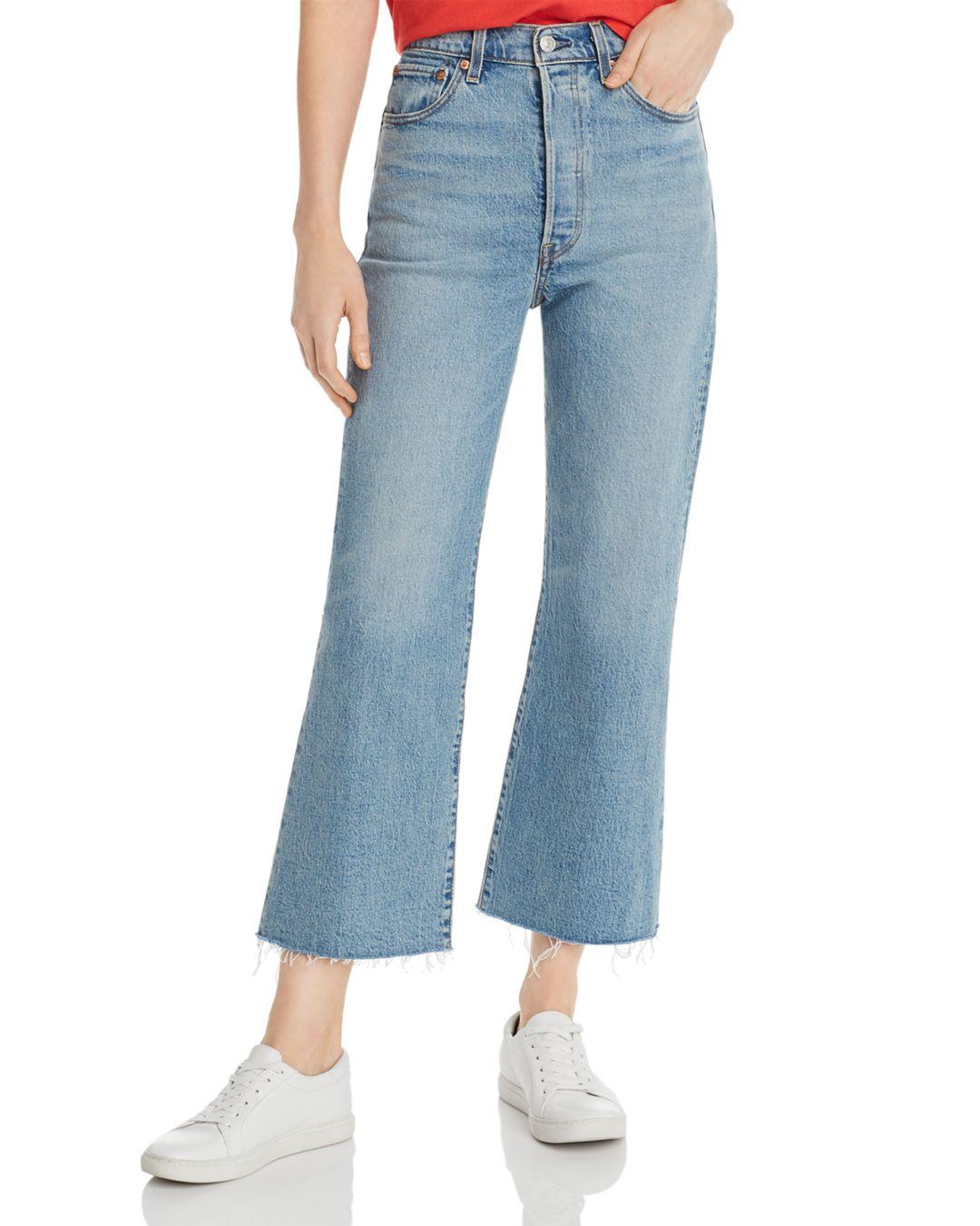 Levi's Denim Rib Cage Crop Flare Jeans In Scapegoat in Blue - Lyst