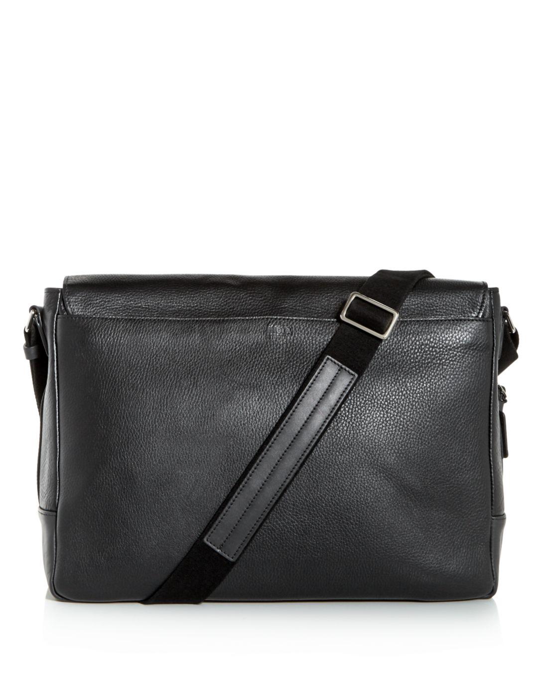 Shinola Canfield Leather Messenger Bag in Black for Men - Lyst