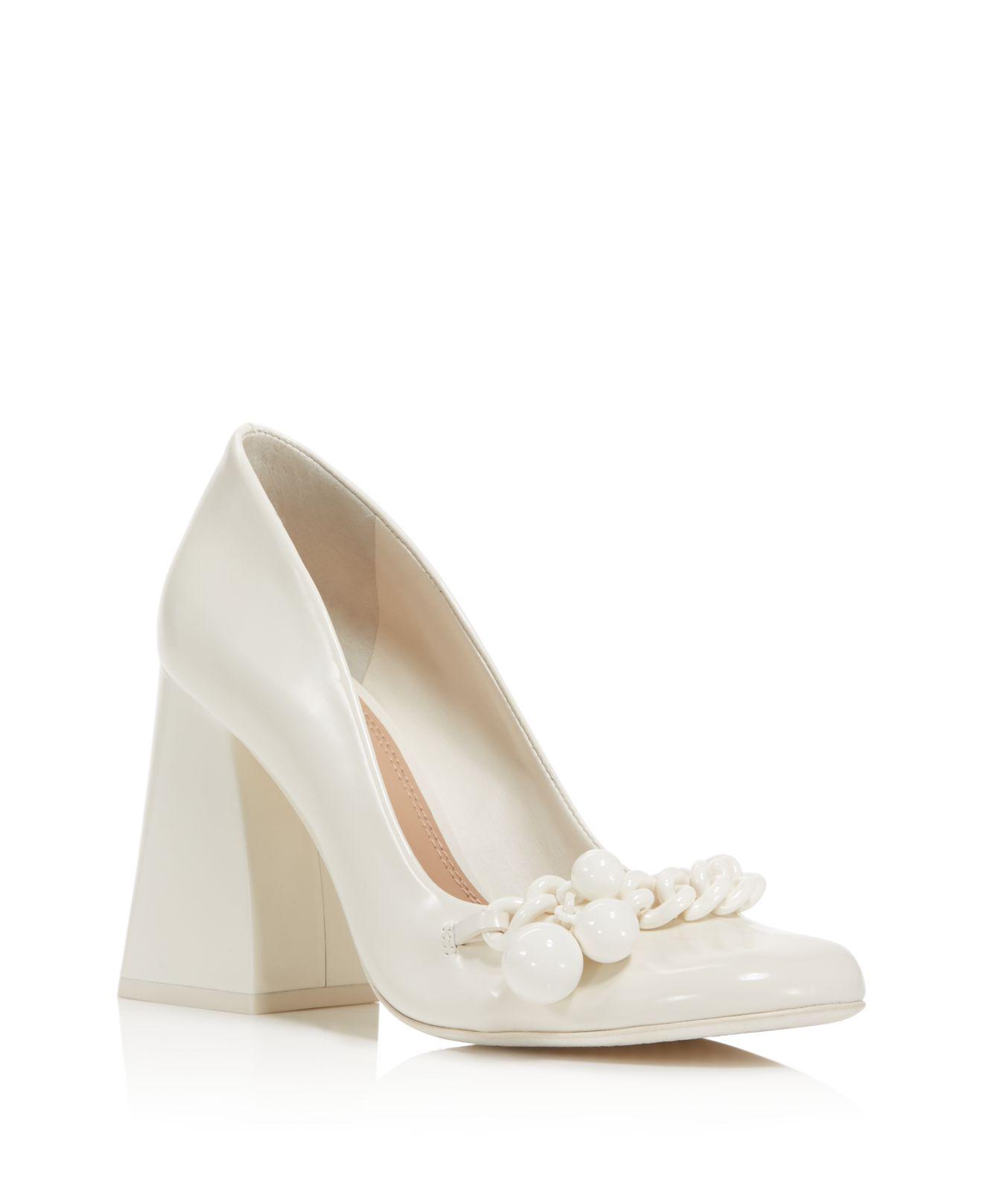 tory burch white pumps