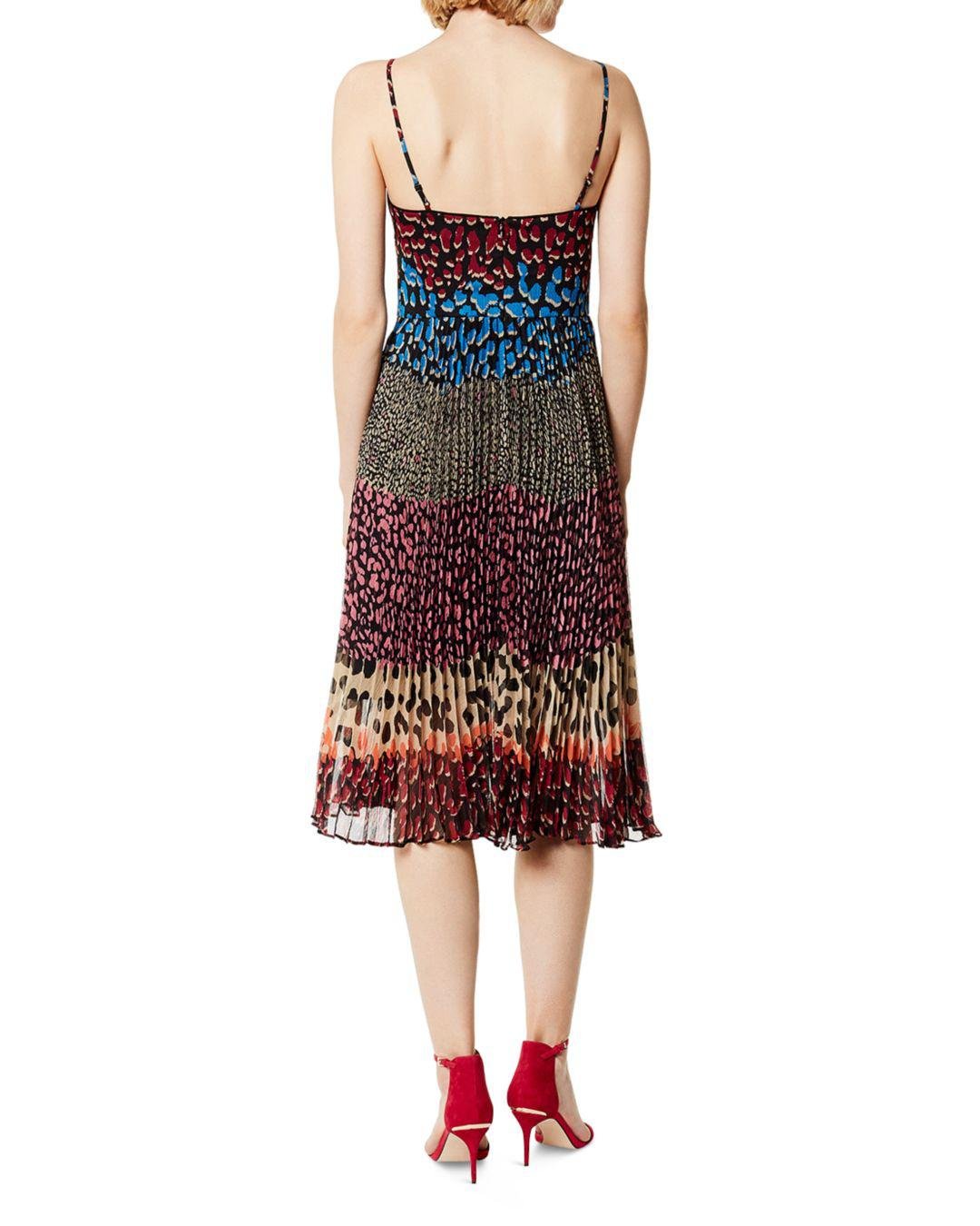 karen millen animal print midi dress