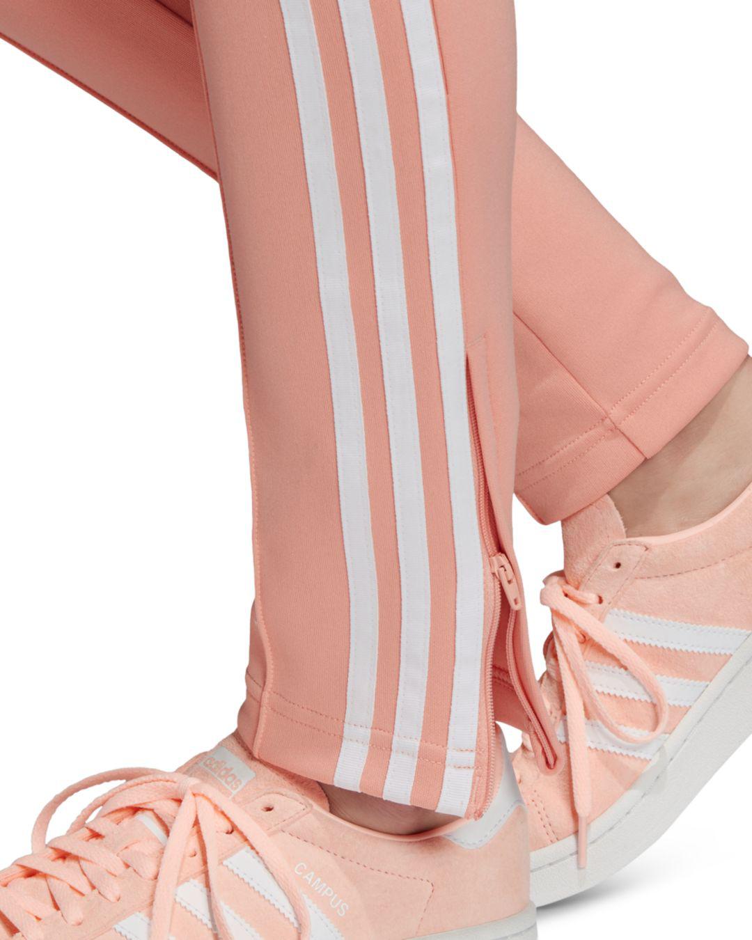 adidas dust pink track pants