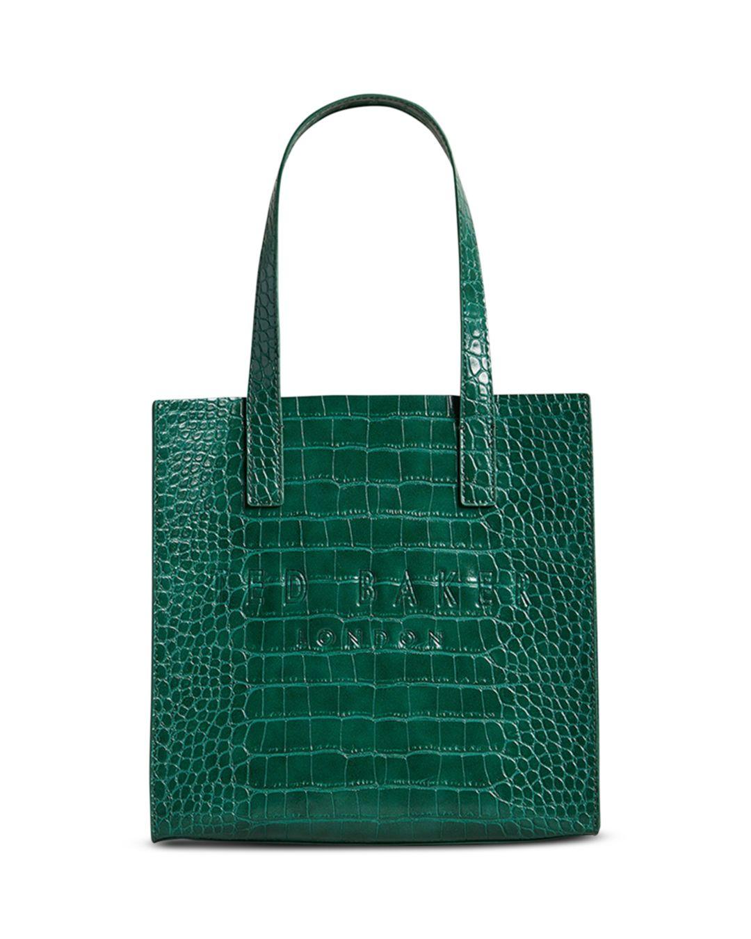Ted Baker Reptcon Faux-leather Shopper Tote Bag in Green | Lyst