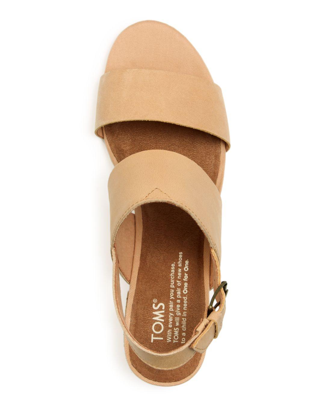 TOMS Poppy City Sandals in Honey Leather (Brown) - Lyst