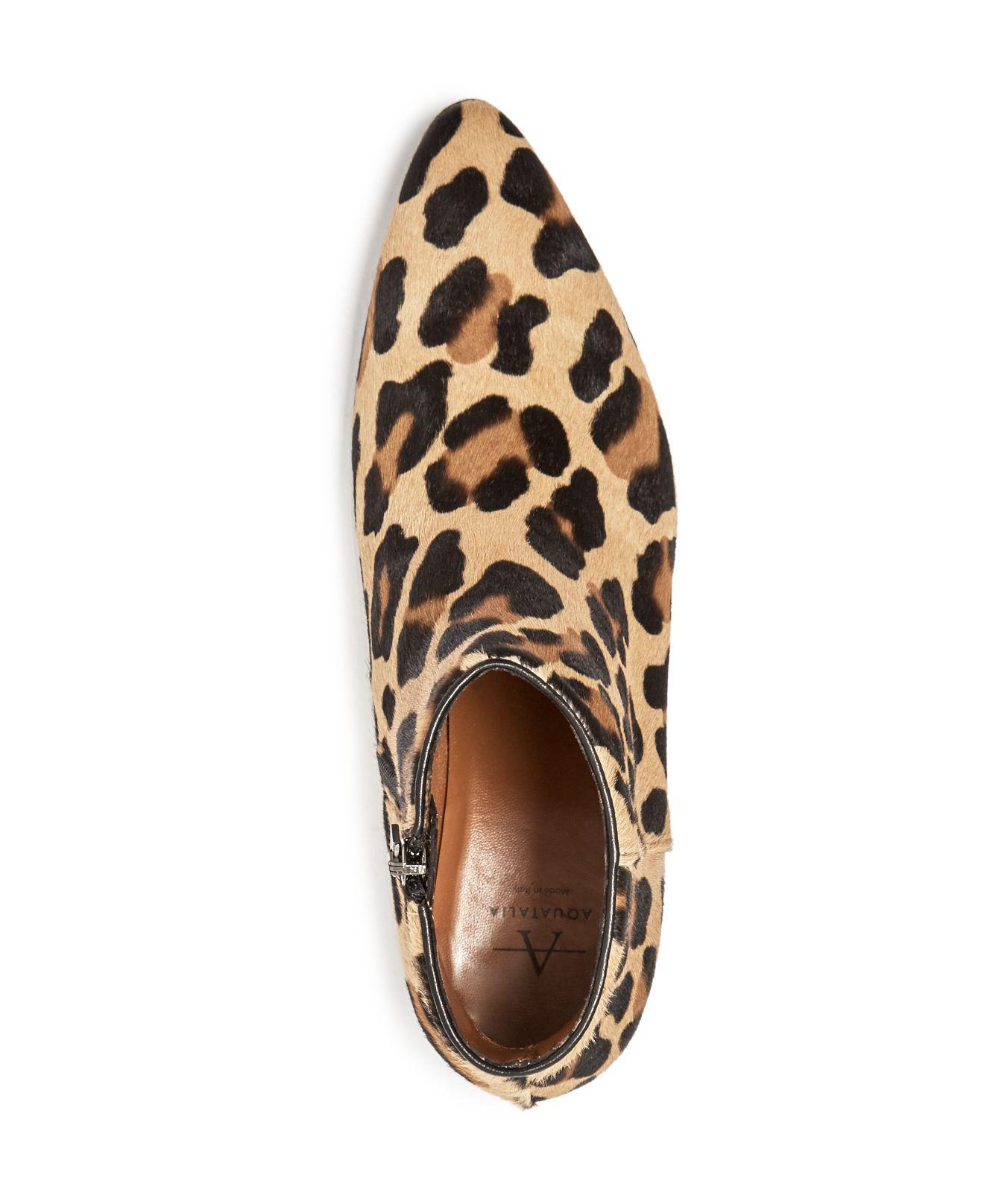 aquatalia leopard booties
