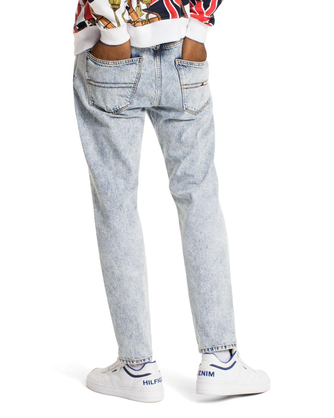 Tommy Hilfiger Tommy Jeans 90's Acid Wash Straight Fit Jeans In Light Blue  for Men | Lyst