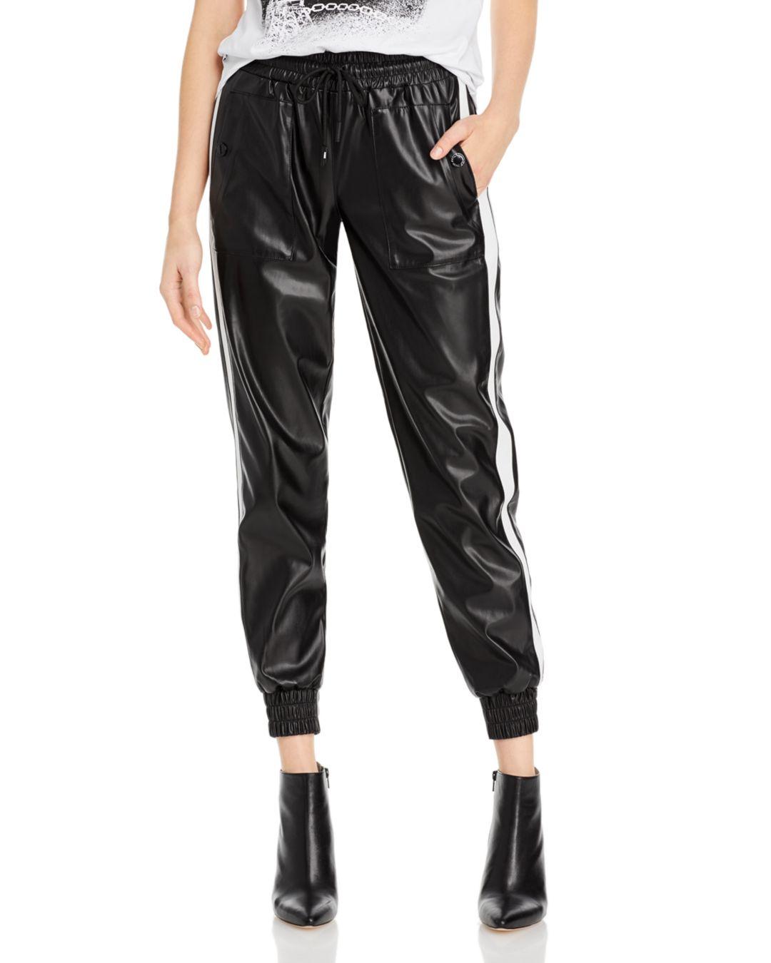 Karl Lagerfeld Faux Leather Contrast 