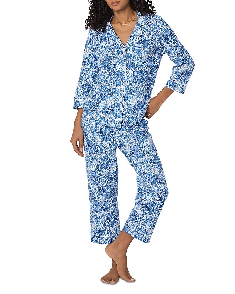Bedhead Floral Crop Three Quarter Sleeve Pajama Set in Blue Lyst UK
