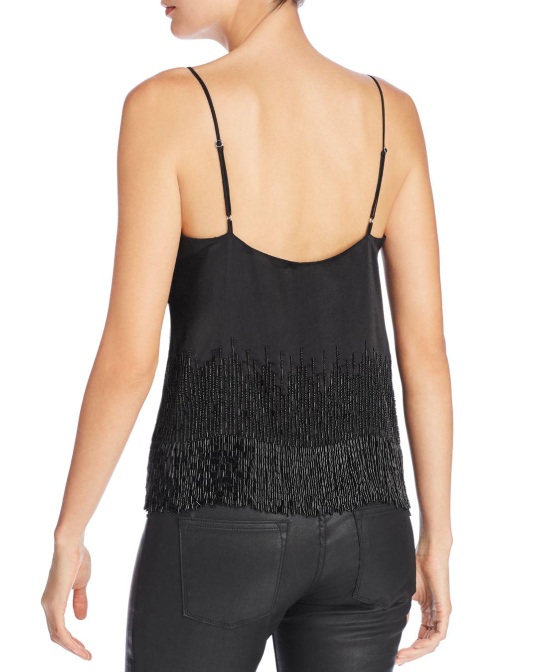 Cami NYC Dale Beadedfringe Camisole Top in Black Lyst