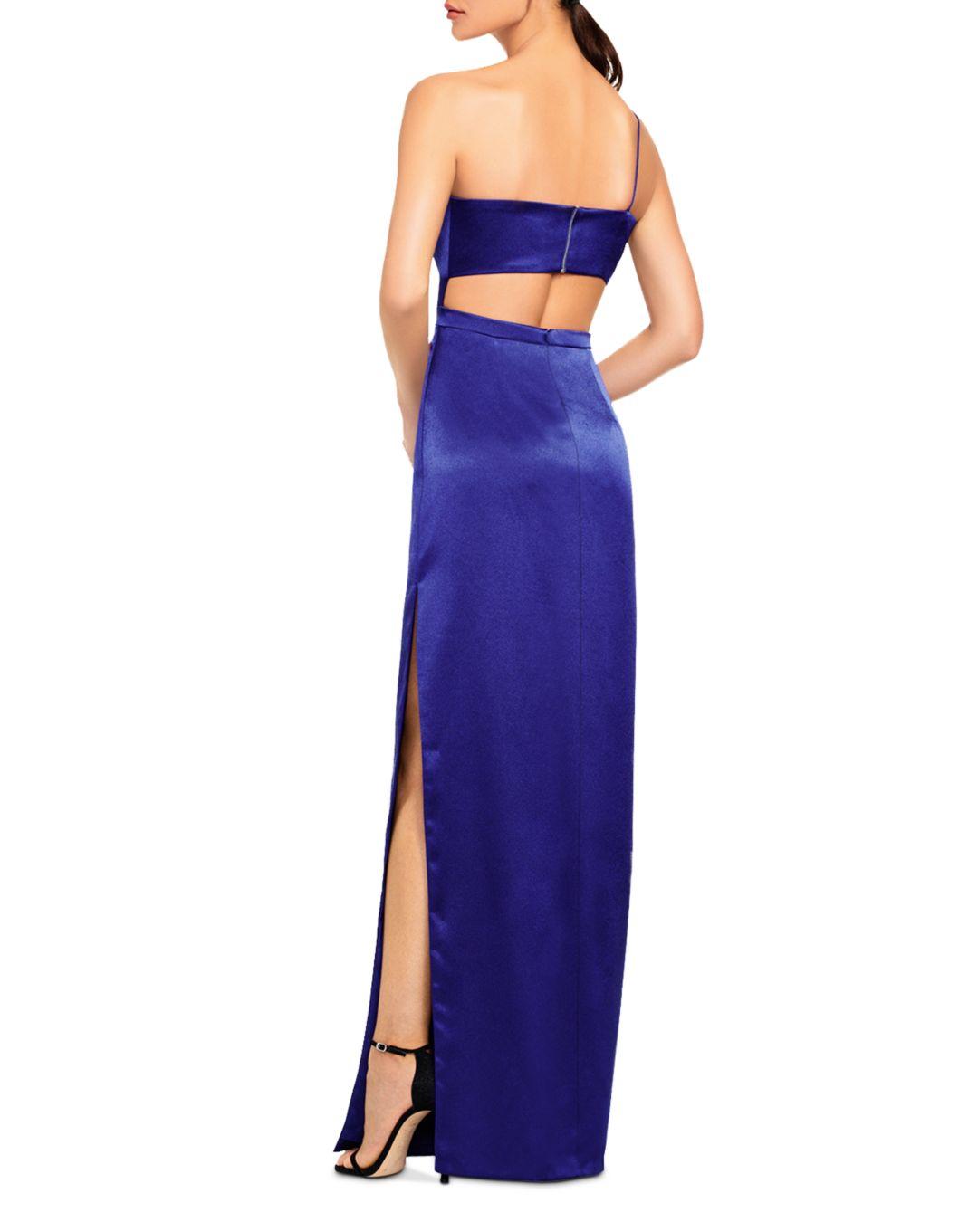 One - Shoulder Satin Gown | Lyst 