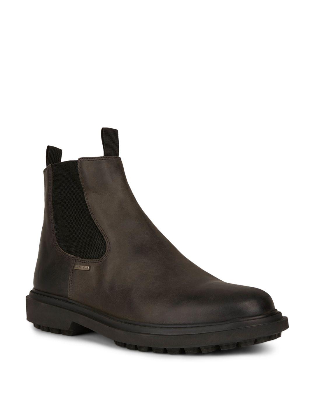 Geox Faloria Abx Waterproof Side Zip Chelsea Boots in Black for | Lyst