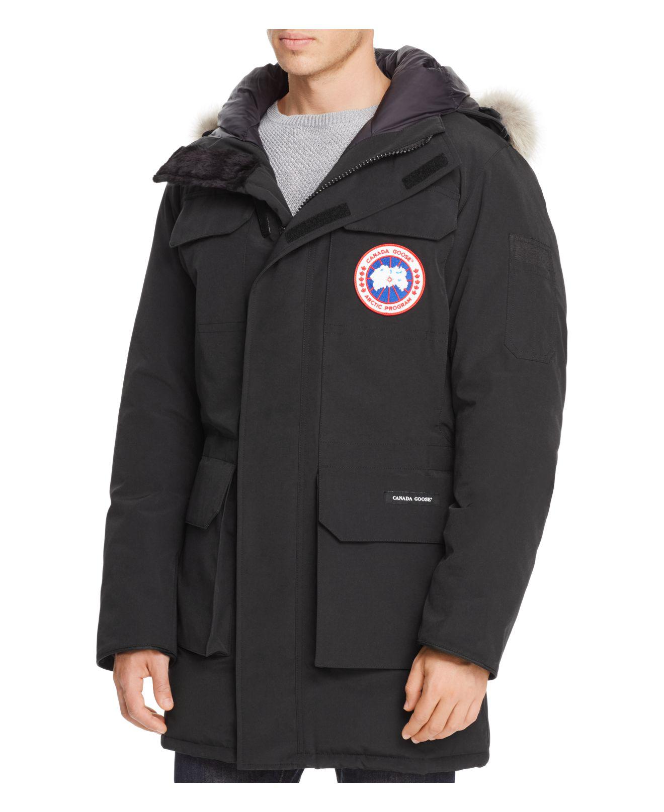 Canada Goose Citadel Parka With Fur Hood in Black for Men - Lyst