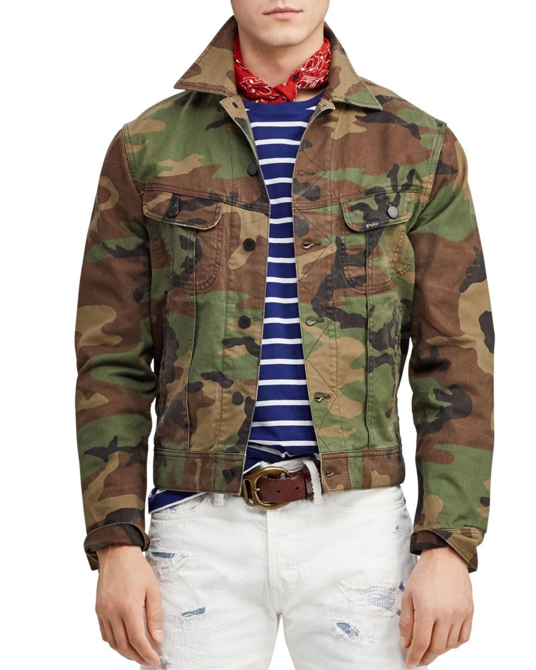 Polo Ralph Lauren Yale Camouflage - Print Denim Trucker Jacket for Men -  Lyst