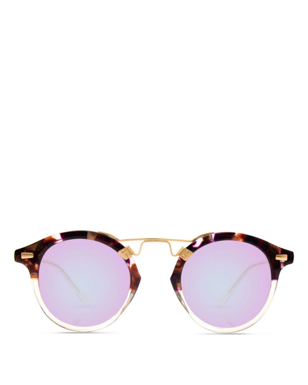 Krewe St. Louis Round Sunglasses in Purple - Lyst