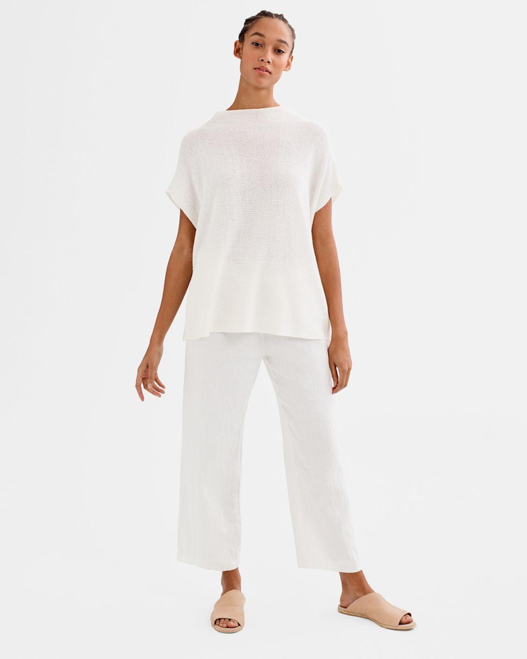 Eileen Fisher Funnel - Neck Dolman Top in White - Save 7% - Lyst
