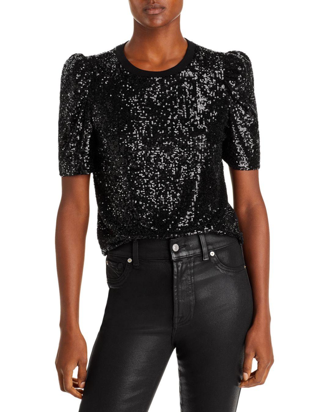 Generation Love Synthetic Aleah Sequin Top in Black | Lyst